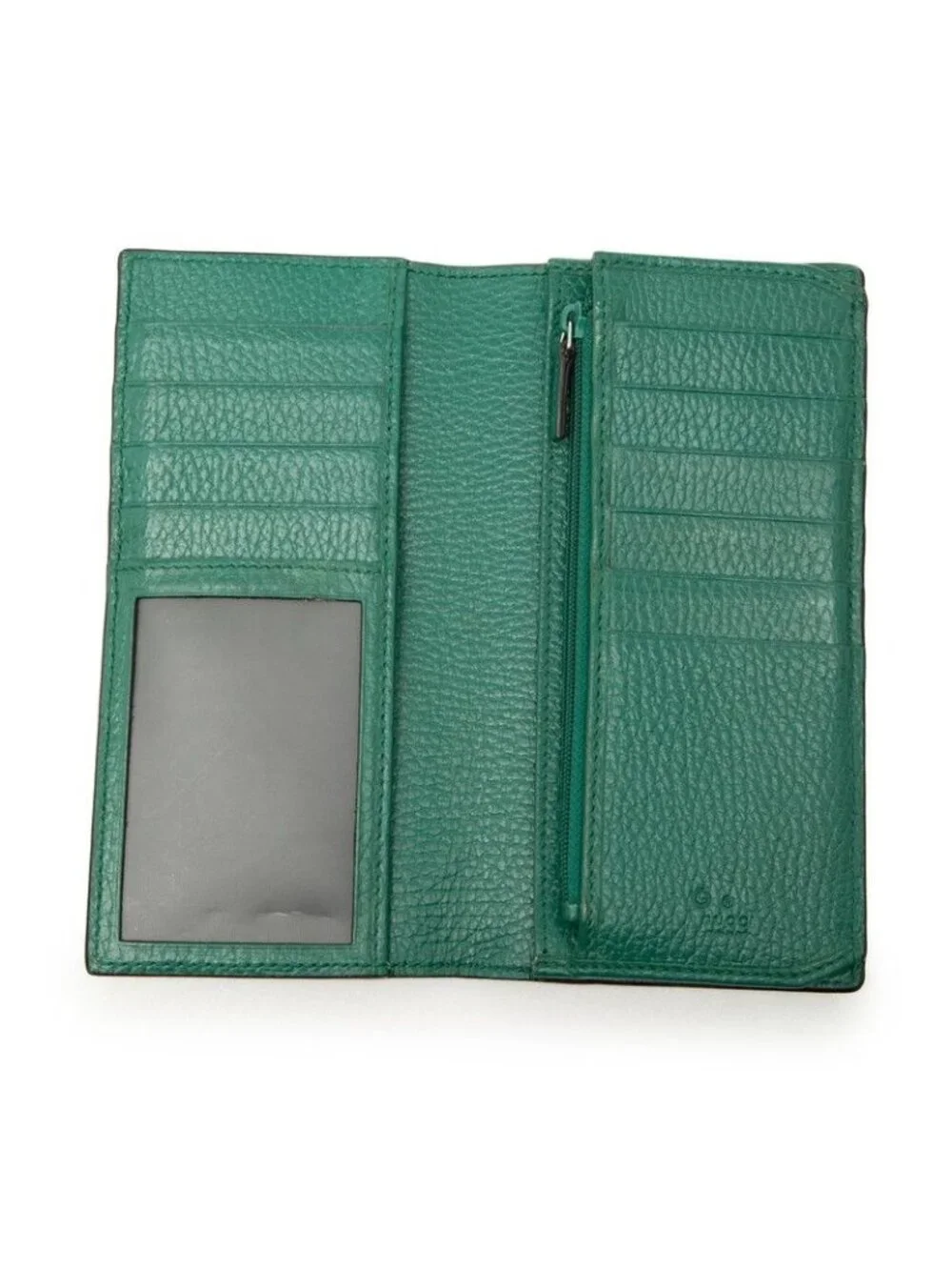 Gucci Interlocking Bicolor Wallet Black Green Leather